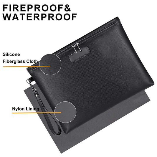 A4 Box File Fireproof and Waterproof Expanding Folder Office School Use Index Divider for Document Organization