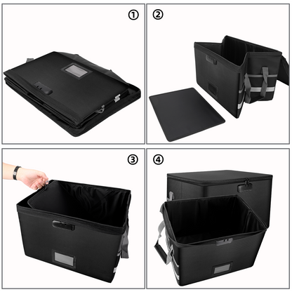 Fireproof Waterproof Dust-Proof Document Storage Box Secure Organized Case File Bin