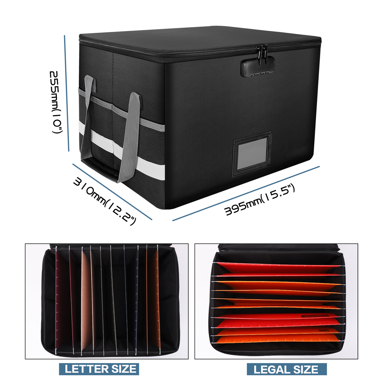 Fireproof Waterproof Dust-Proof Document Storage Box Secure Organized Case File Bin