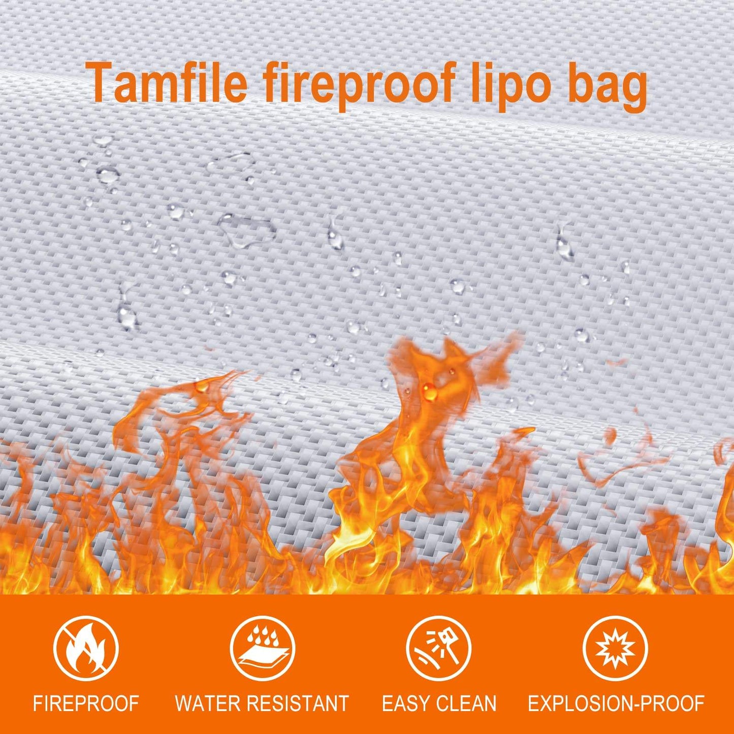 YIHUAXING Large capacity fireproof lithium battery bag fireproof protective cover with double metal zipper special bag