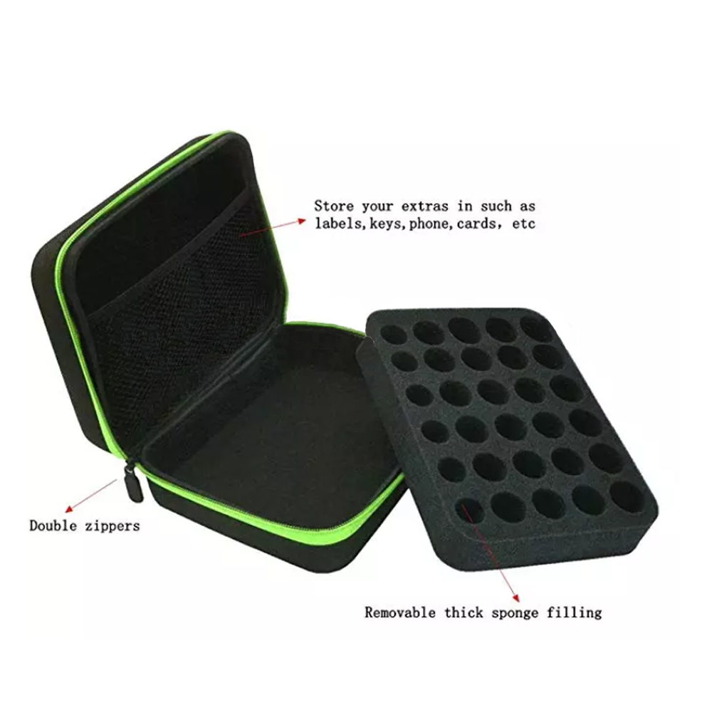 Black Small Essential Oil Colorful Cosmetic Storage Carry Protective Carrier Card Eva Box Case