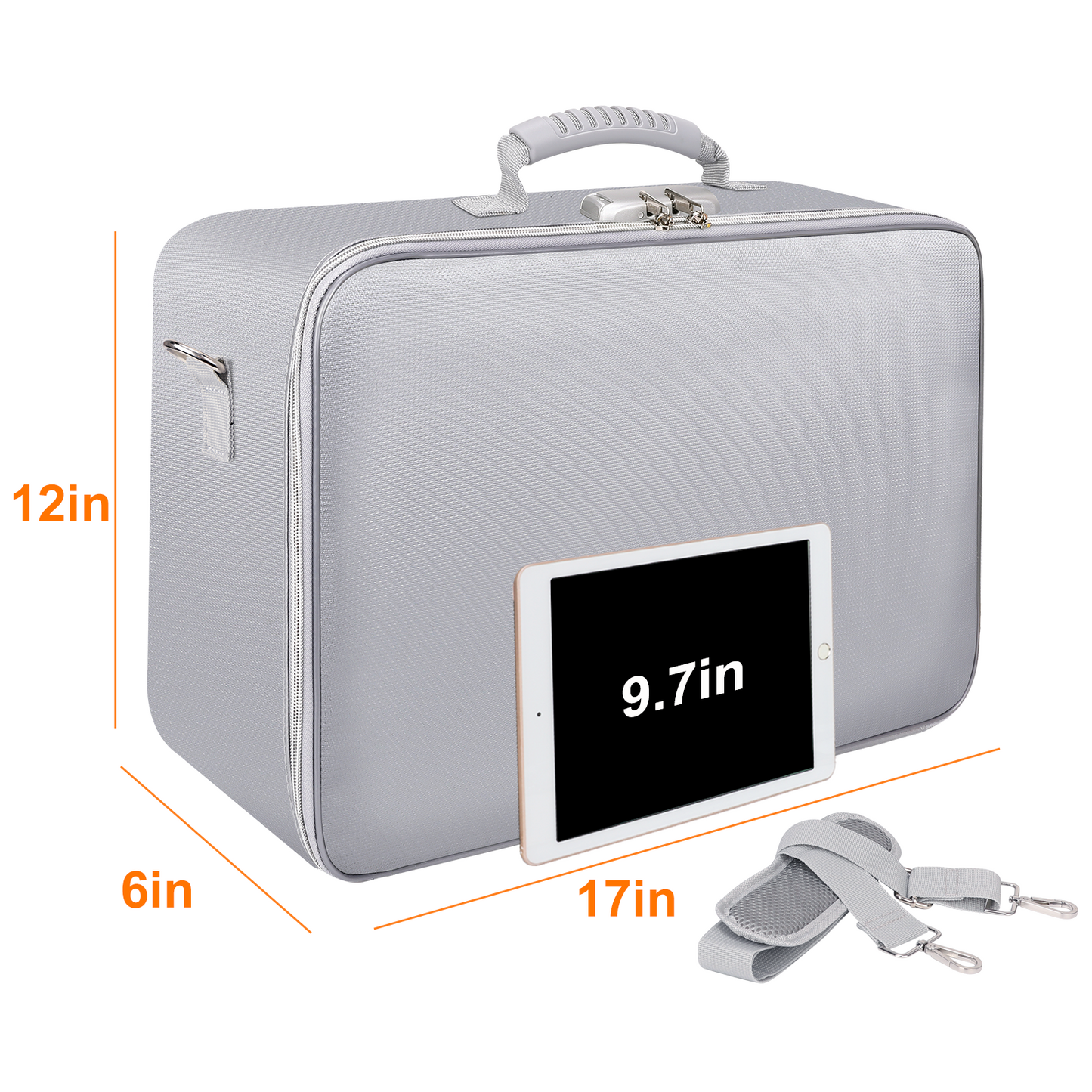 High Quality Fireproof Insurance Bag Organizer Box Passport Accessory Bag Fireproof Waterproof Password Document Bag with Lock