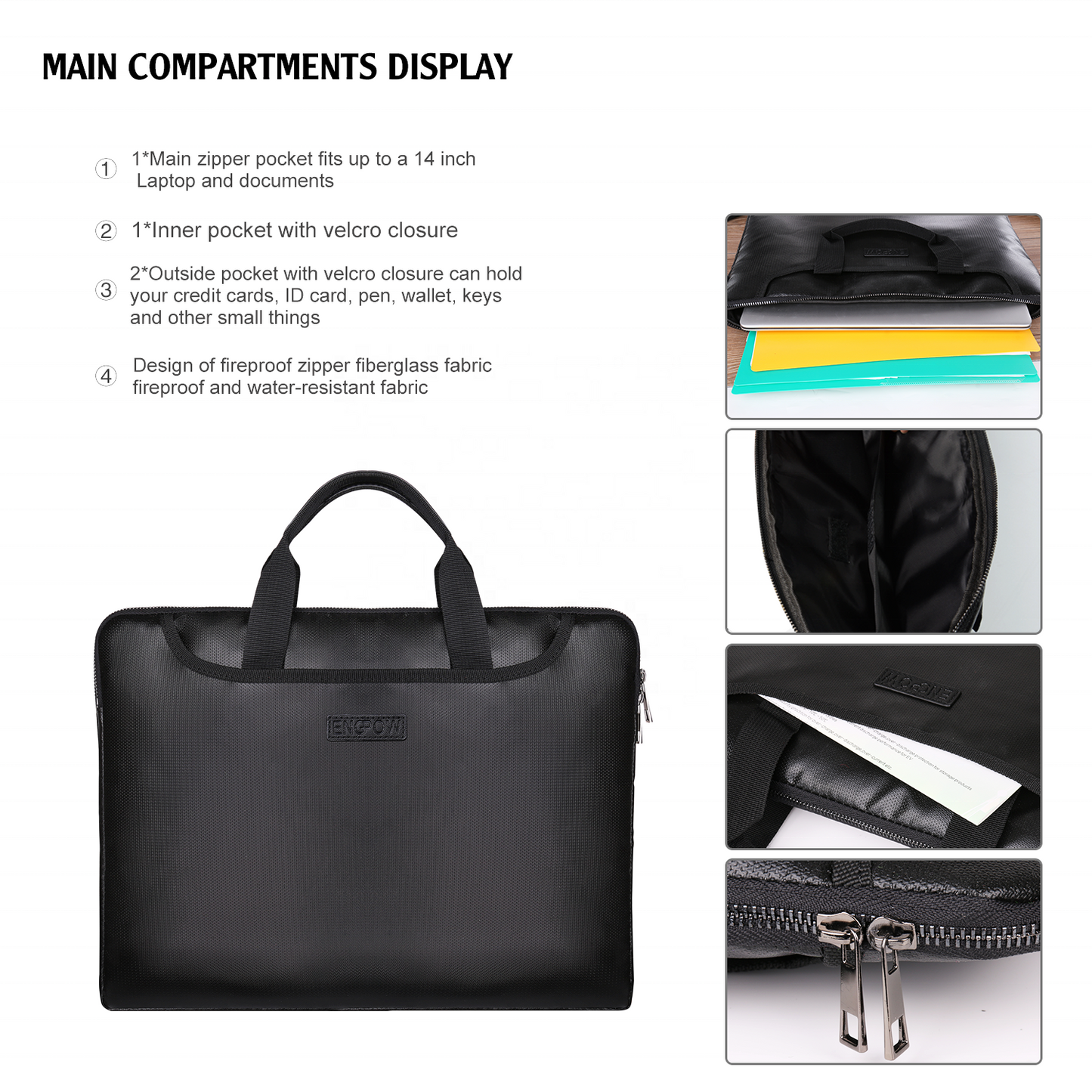 Best price custom fireproof computer bag fireproof document bag business bag