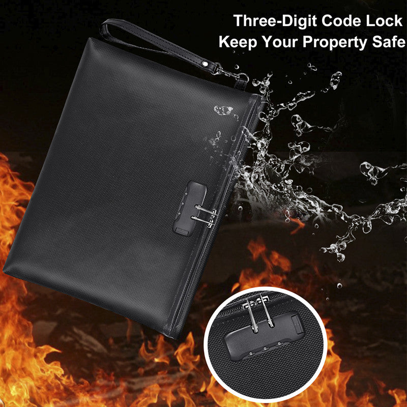 A4 Fire-Resistant Lockable Safe Box-Shaped Fireproof and Waterproof Storage for Money Files Documents