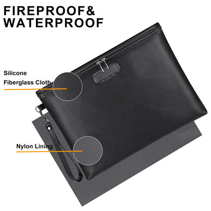 A4 Box File Fireproof and Waterproof  Expanding Folder Office School Use Index Divider for Document Organization