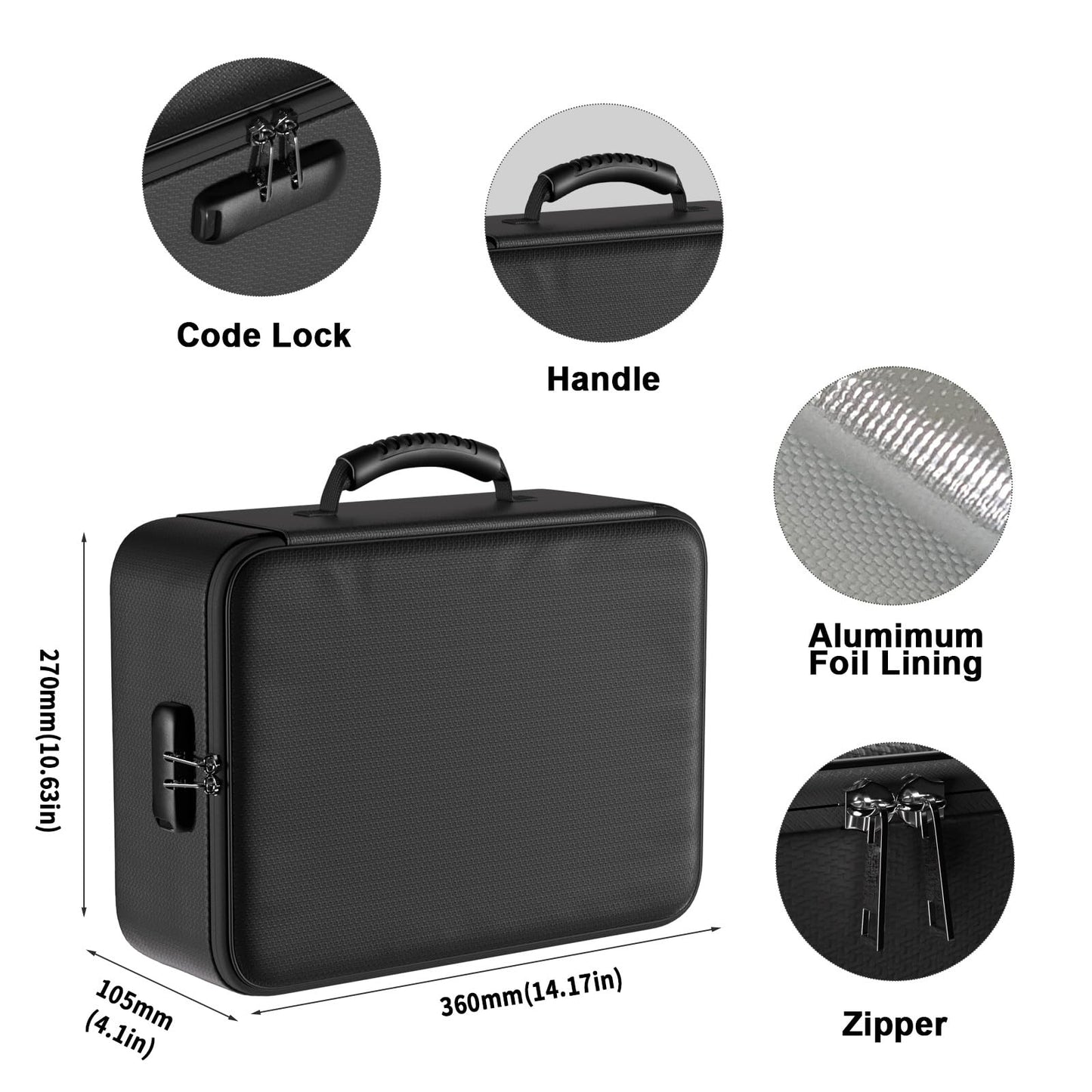 5200 Fahrenheit Upgraded Lockable Fireproof Document Bag Insulated Fireproof Waterproof Box Document Organizer