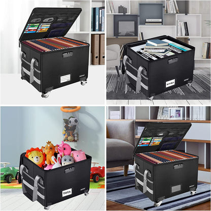 Multifunctional Classic Design Foldable Rolling File Storage Organizer Square Fireproof Lockable File Cabinet for Sundries